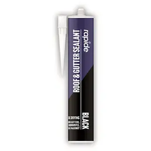 Rapide Roof & Gutter Sealant Black 260ml (Pack of 12)