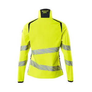 Mascot Accelerate Safe Ladies Fit Softshell Jacket (Hi-Vis Yellow/Dark Navy)  (X Small)