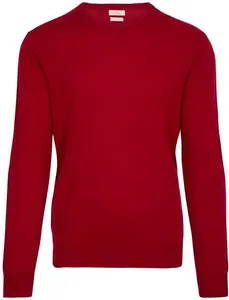 House Of Bruar Men's Merino Crew Neck - Red