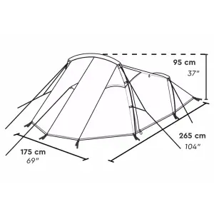 Tambu Natuna 2 Person Trekking Tunnel Tent