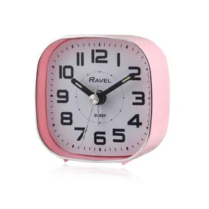 Analogue Quartz Movement / Crystal Alarm Tabletop Clock Pink