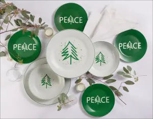 20 Piece Peace Tree Dinner Set