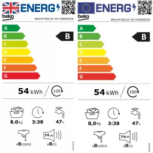 Beko BM1WT3821 8kg Freestanding 1200rpm Washing machine - White