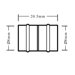 Plumbsure Coupler (Dia)8mm, Pack of 2