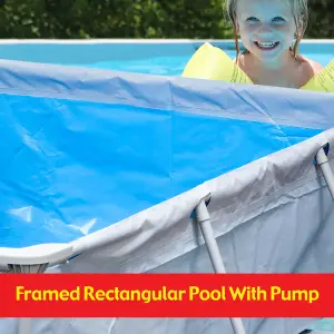 Large Rectangular Pool & Pump 3m x 2m - Wild 'n Wet