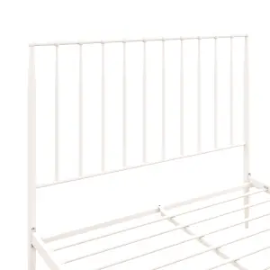 Giulia Modern Metal Bed White, Double