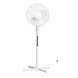 Hardys 16" Oscillating Pedestal Fan 3 Speed Floor Standing Electric Office Cooling Air