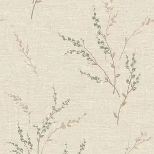 Zambaiti Parati Carmella Floral Trail Green Wallpaper