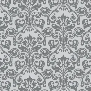 Fine Décor Wentworth Silver Floral Wallpaper