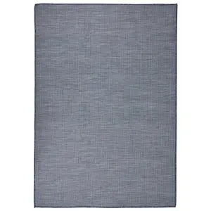 Outdoor Flatweave Rug 160x230 cm Blue