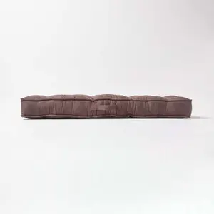 Homescapes Chocolate Faux Suede 2 Seater Booster Cushion