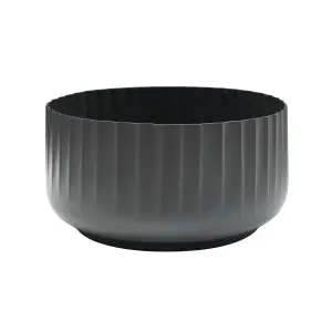 Hudson Slate Corrugated Bowl Planter H15cm D30cm