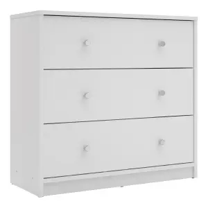 May Chest of 3 Drawers in White