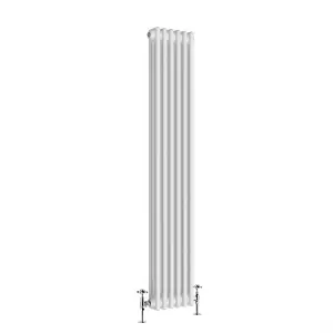 Right Radiators 1800x292 mm Vertical Traditional 3 Column Cast Iron Style Radiator White