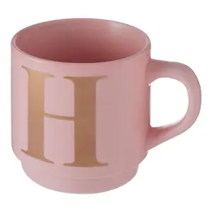 Maison by Premier Signet Pink H Letter Mug