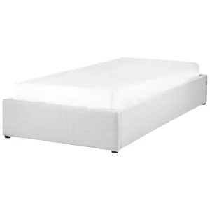 Fabric EU Single Size Ottoman Bed Light Grey DINAN