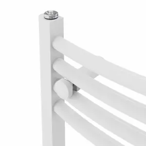 Rinse Modern Bathroom Heated Towel Rail Ladder Radiator 1600x400mm Curved for Bathroom Kitchen White