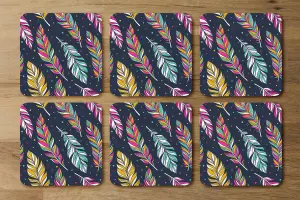 Retro color feathers (Coaster) / Default Title