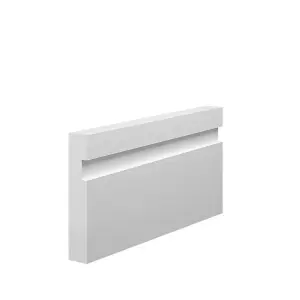 Skirting World 15mm Grooved MDF Architrave - 95mm x 18mm x 4200mm, Primed, No Rebate