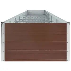 Berkfield Garden Raised Bed Galvanised Steel 600x80x45 cm Brown