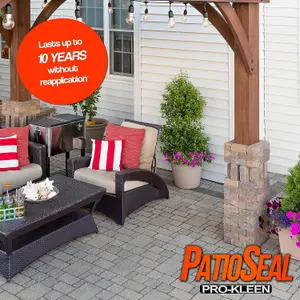 Pro-Kleen PatioSeal Matt Patio Sealant for Indian Sandstone, Concrete, Paths, Patios, Slate, Brick, Indoor 10L