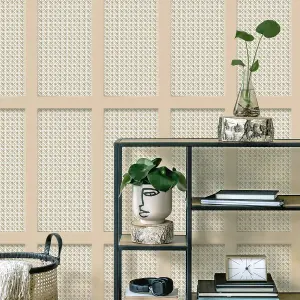 Cane Panel Wallpaper Natural Fine Decor FD43000