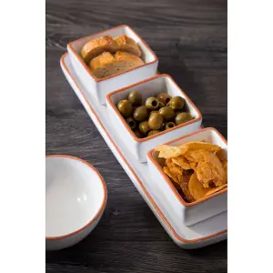 Interiors by Premier Set Of Three Calisto Dishes On Tray