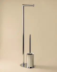 Cosmic Toilet Brush/Paper Holder Chrome Architect Sp