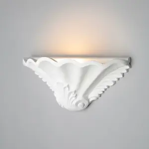 Litecraft Bian White Paintable Wall Uplighter