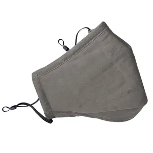 Cotton Mask- Three Layer With Filter Pocket - Adults - Grey