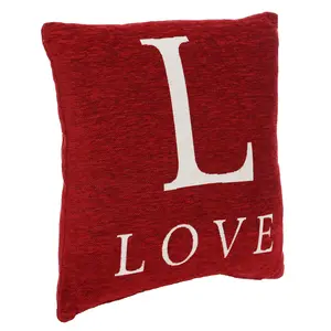 Interiors by Premier Words 'Love' Red Cushion