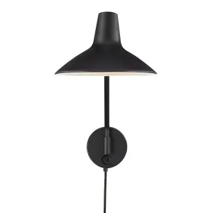 Nordlux DFTP Darci Indoor Bedroom Living Dining Hallway Wall Light In Black (Height) 36.5cm