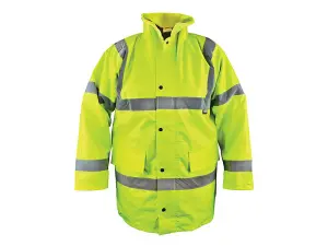 Scan Hi-Visibility Motorway Jacket XL in Bright Yellow for Ultimate Safety