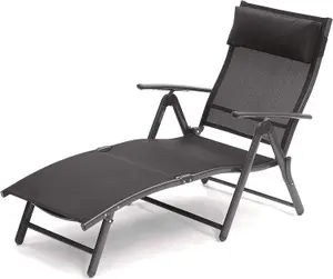 Suntime Havana Sun Lounger in Black