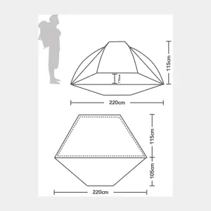 Eurohike Lightweight  and Compact Wave II Beach Tent with UPF 50+ Protection