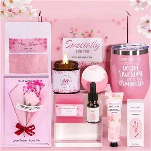 Birthday Gifts For Women, Cherry Blossoms Pamper Gifts For Her, Ideas Gifts For Mum, Best Friend, Sister, Relaxation Spa Ladies Hampers Self Care