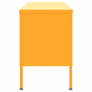 Berkfield TV Cabinet Mustard Yellow 105x35x50 cm Steel