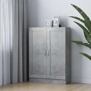 Berkfield Book Cabinet Concrete Grey 82.5x30.5x115 cm Engineered Wood