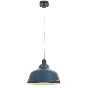 Luminosa Studio 1 Light Ceiling Pendant Matt Black, E27