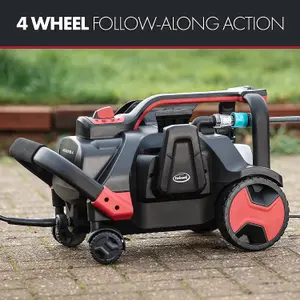 Ewbank AQUAROVER140 High Power Pressure Washer, 140 Bar/2030 PSI, 4 Wheel Mobility