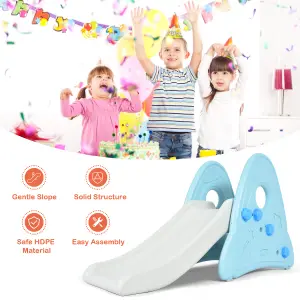 Costway Kids Slide Freestanding Baby Play Climber Slide Set Widened Pedals