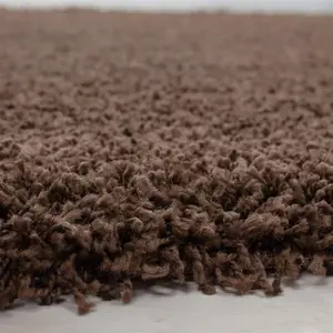 Abaseen 160x230 cm Brown Thick Pile soft Shaggy Modern Rug