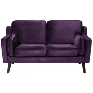 2 Seater Velvet Sofa Purple LOKKA