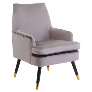 Interiors by Premier Mink Velvet Armchair, Built to Last lounge chair, Easy to Maintain Velvet Chair, Reliable Armchair