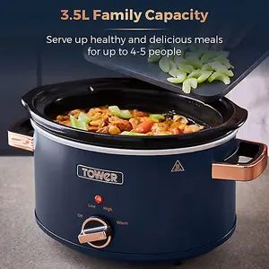 Tower Cavaletto 3.5 Litre Slow Cooker Midnight Blue