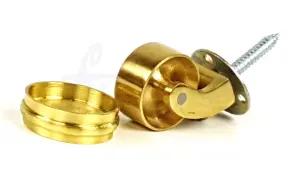 2x BRASS CASTOR & RING 25mm SCREW IN CASTOR  FURNITURE BEDS SOFAS CHAIRS STOOLS