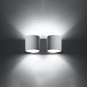 Orbis Aluminium White 2 Light Classic Wall Light