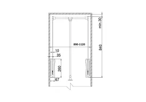 LIFTER pull-down wardrobe rail - 890-1120mm