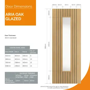 Aria Oak Glazed Internal Laminate Door