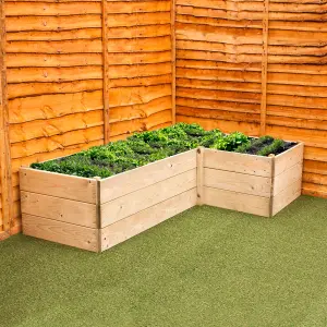 Greena L-Shaped Raised Bed - 60 x 120cm, Height 45cm